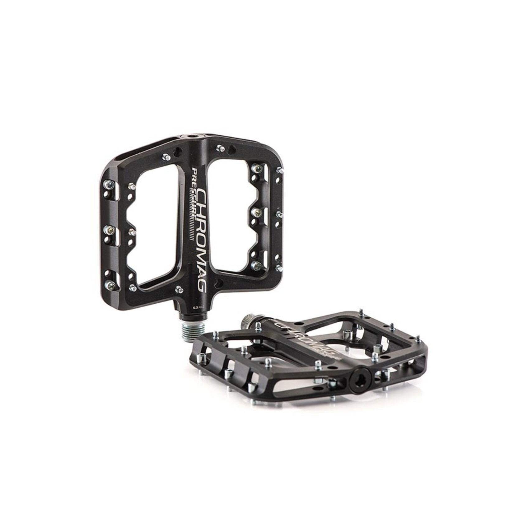 CHROMAG Chromag, Pressure, Platform Pedals, Body: Aluminum, Spindle: Steel, 9/16'', Black