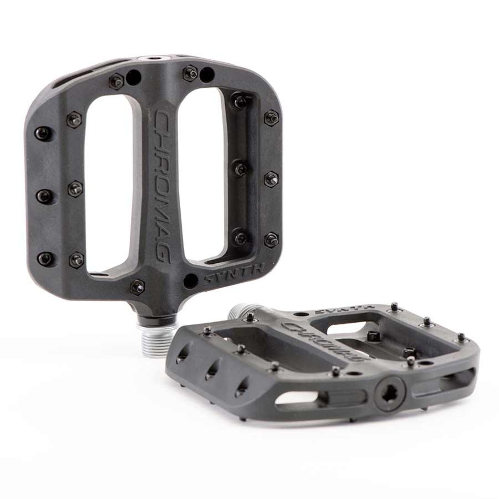 CHROMAG Chromag, Synth, Platform Pedals, Nylon body, Cr-Mo axle, 9/16'', Black
