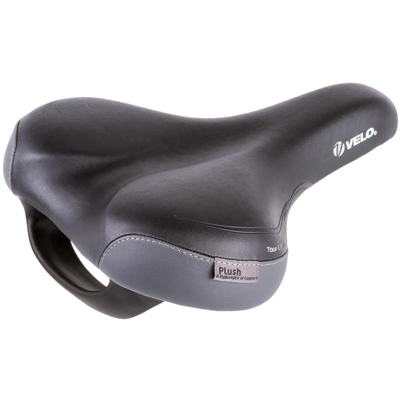 Velo Velo, Tour E-Grip, Saddle, 272 x 212mm, 498g, Black