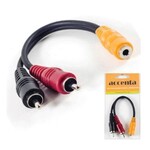 Accenta ACCENTA ACC551 6 INCH Y-CABLE 3.5 mm female to 2x RCA Male