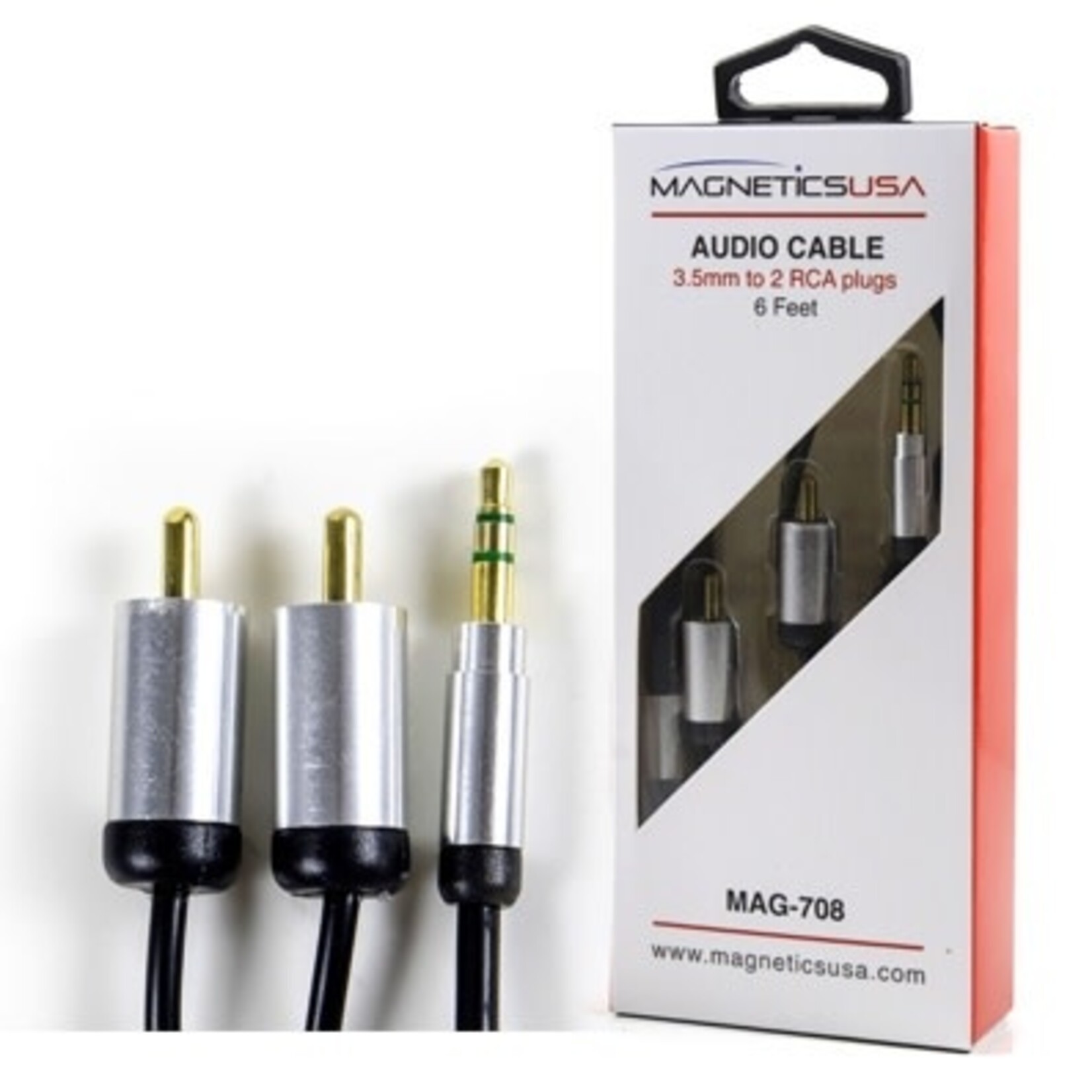 Magnetics Magnetics MAG708 3.55 MM TO 2 RCA 6 Fft CAble