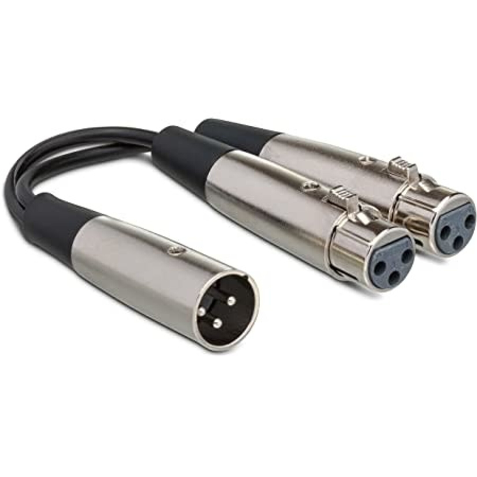 Hosa YXF-119 6" XLR Male Dual XLR Female Splitter Y-Adapter Combiner Cable