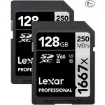 LEXAR Lexar Professional 1066x 128GB MicroSDXC UHS-I Card with SD Adapter
