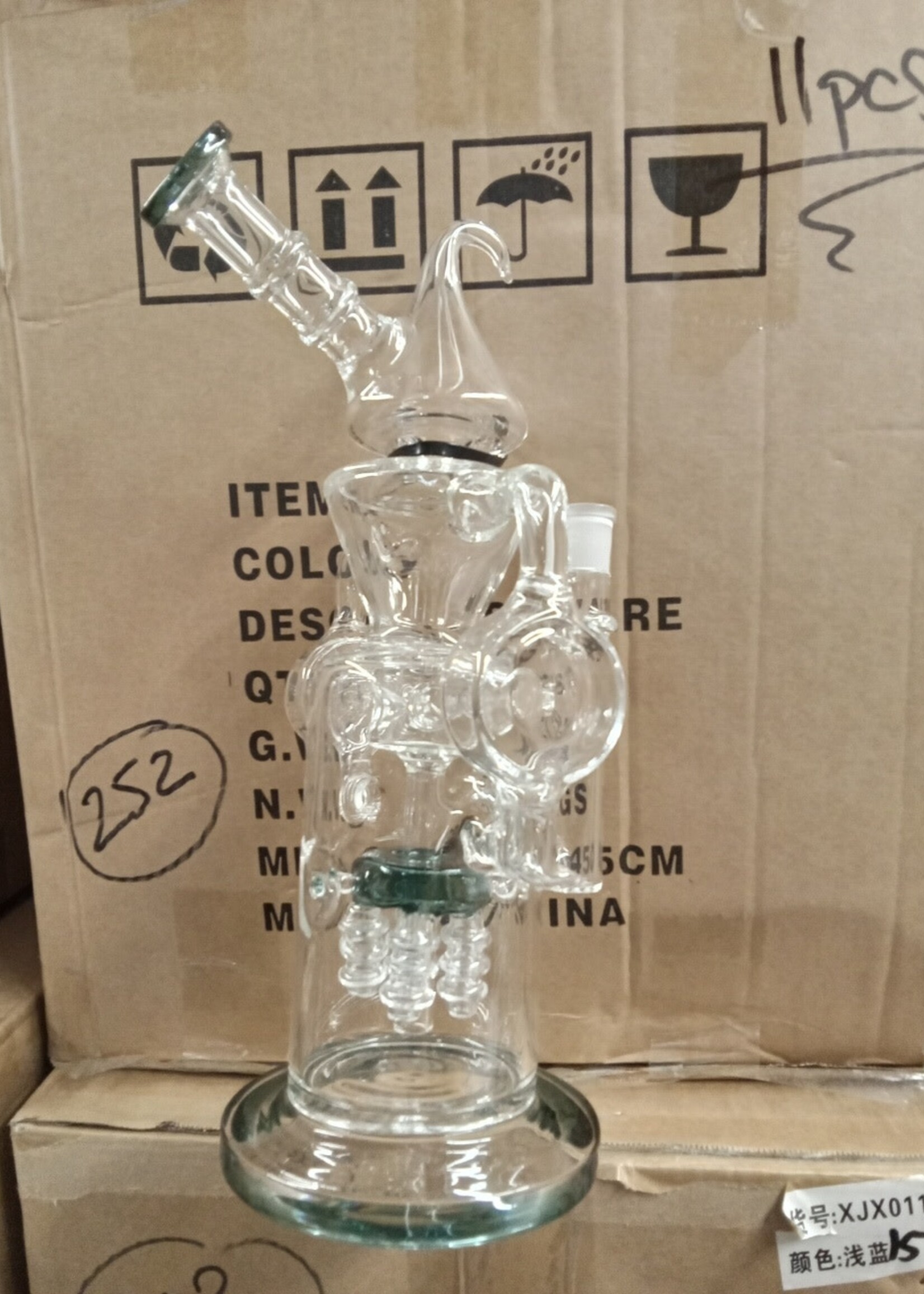 Generic 12" Water Pipe Recycler Dab Rig  XJL-008