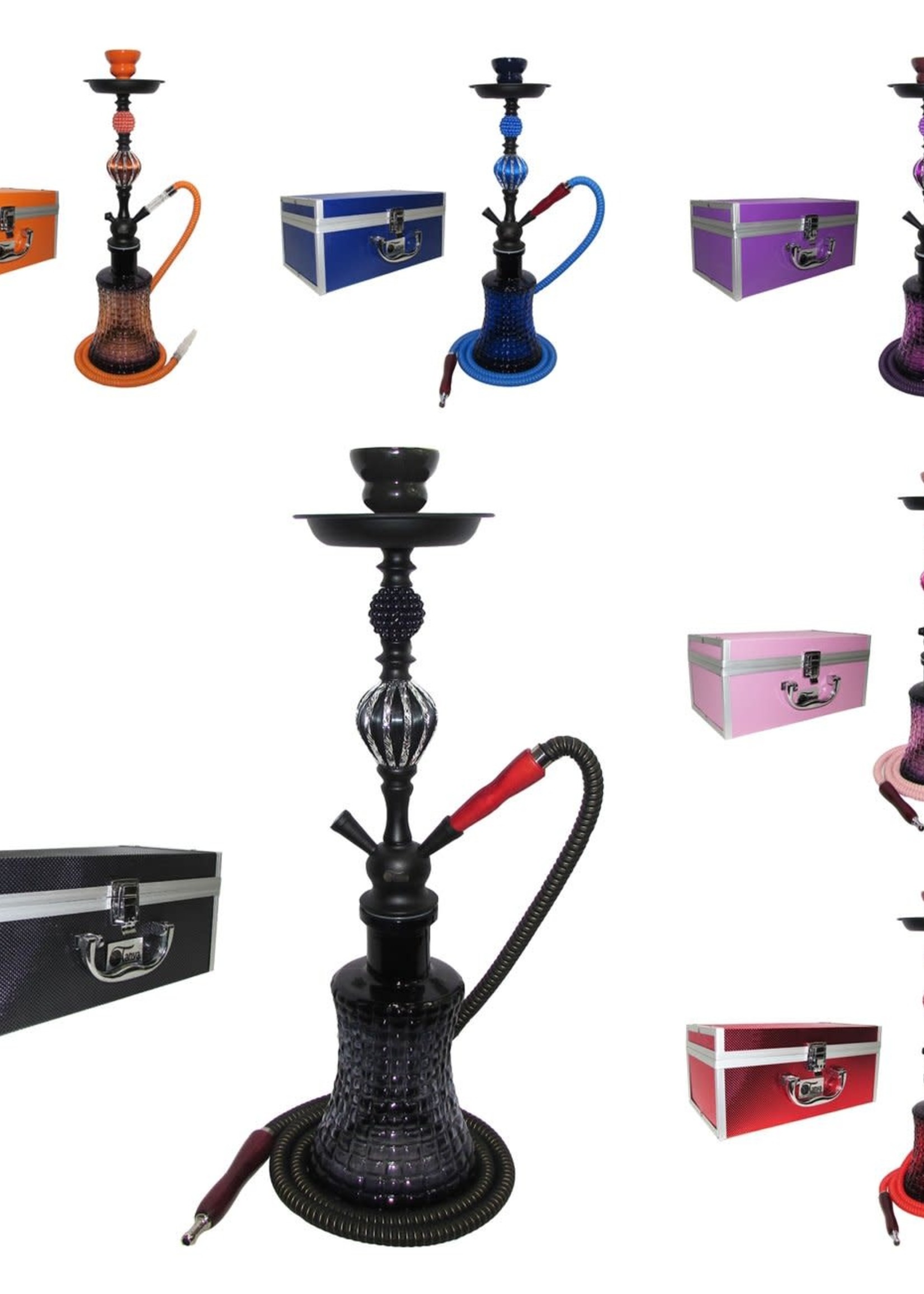 Tanya Tanya Smoke Series 21" Justice 1 Hose Hookah Set With Colored Carrying Case