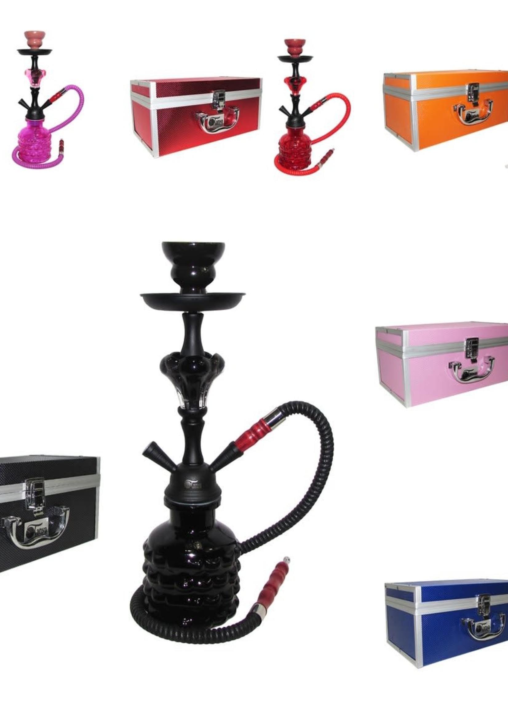 Tanya Tanya Smoke Series 14" Cloud 55 1 Hose Hookah Set with Carrying Case