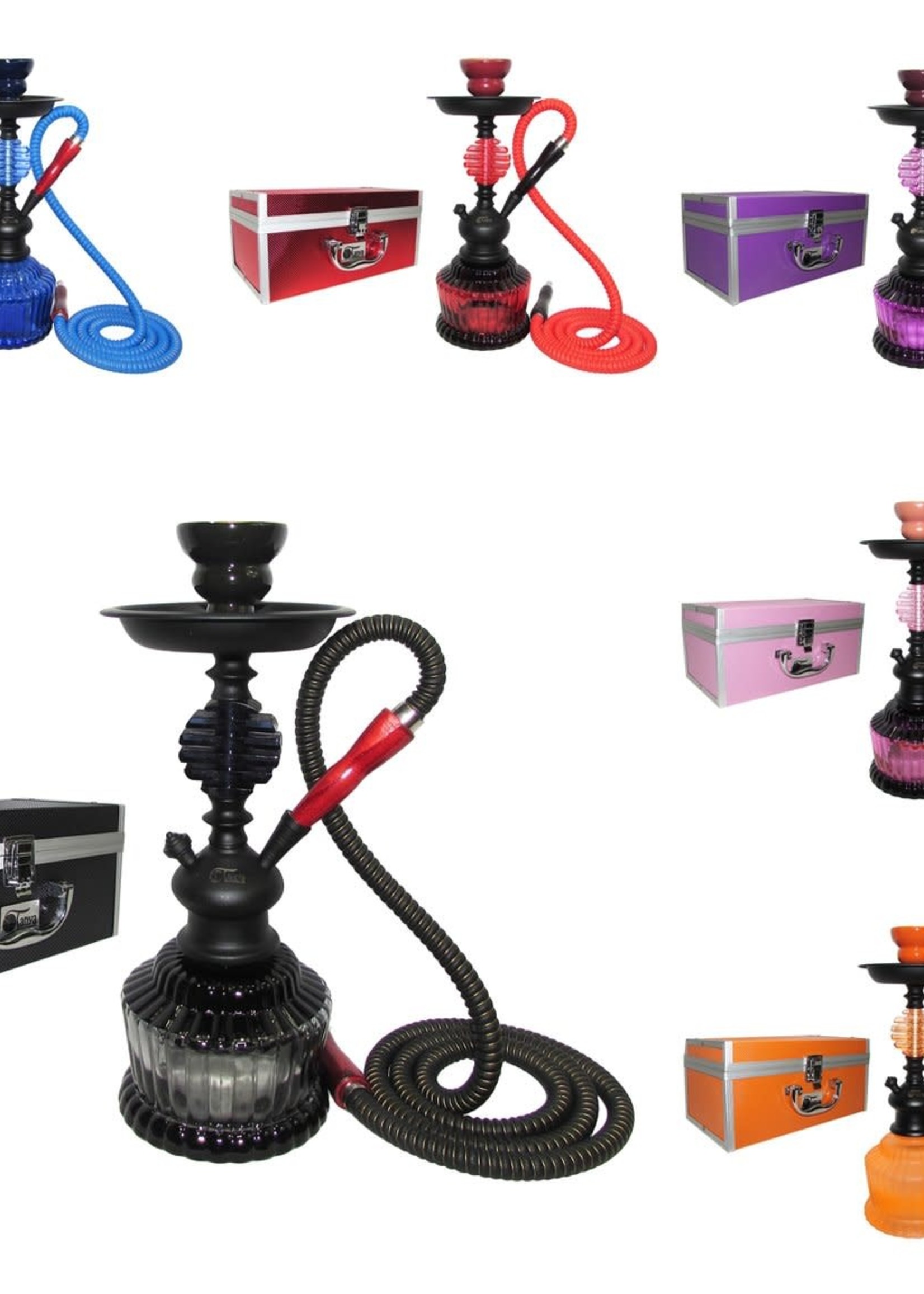 Tanya Tanya Smoke Series 14" Black Panther 1 Hose Hookah Set With Carrying Case