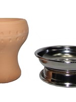 Zebra Brotherhood Windover Clay Hookah Bowl W/ Gromet X02