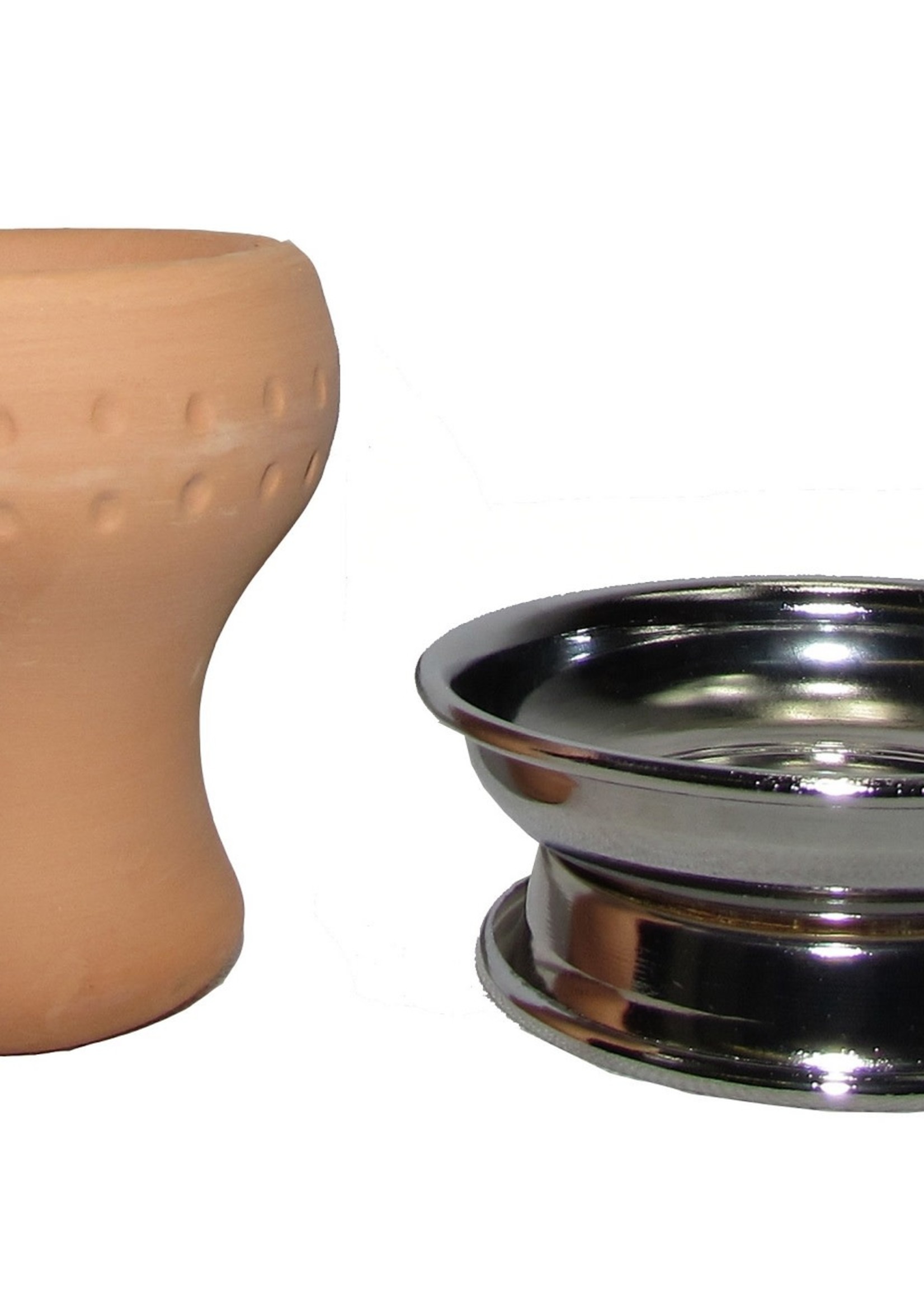 Zebra Brotherhood Windover Clay Hookah Bowl W/ Gromet X02
