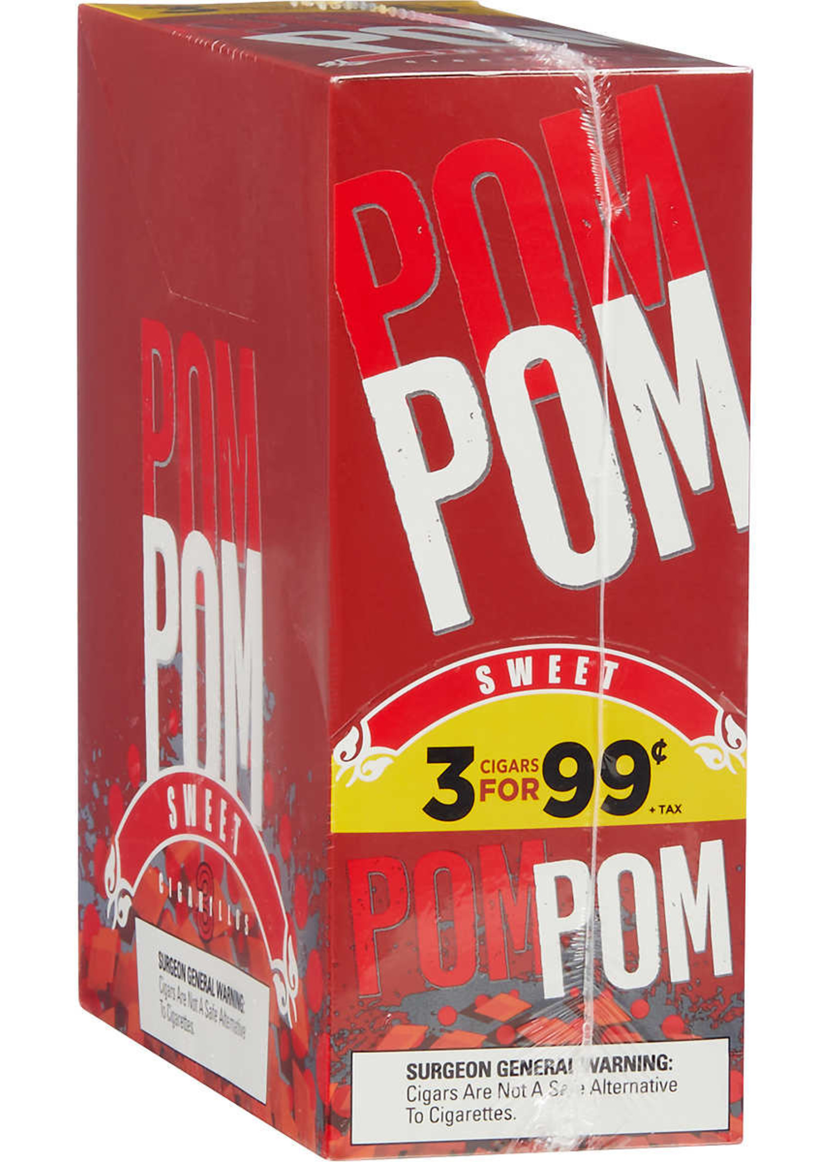 Pom Pom Pom Pom Red Cigarillo 3PK (15CT BOX)