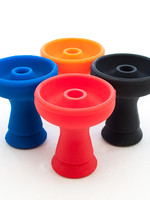 Zebra Glass Silicone Phunnel Hookah Bow