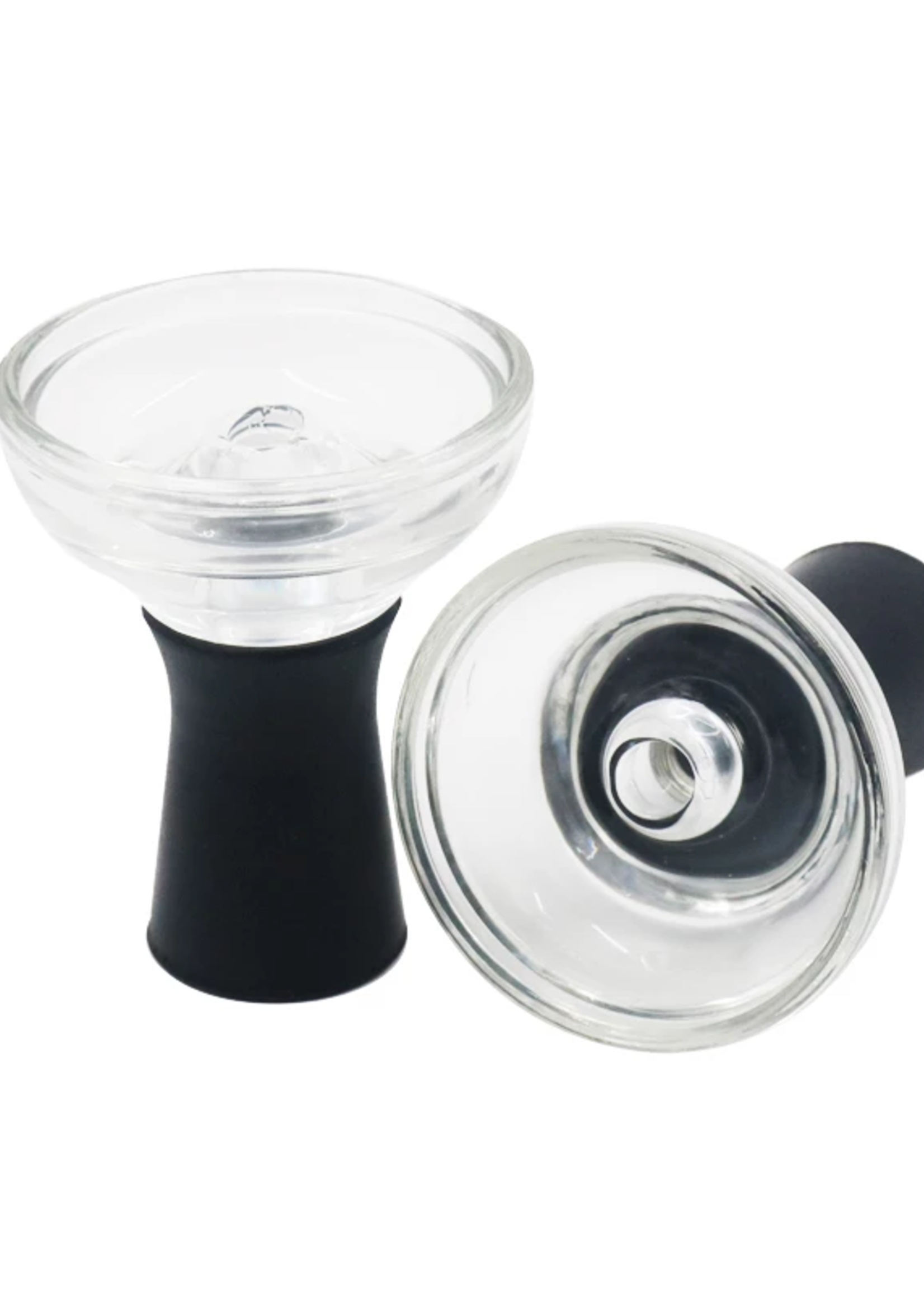 Zebra Glass Silicone Hookah Funnel Bowl