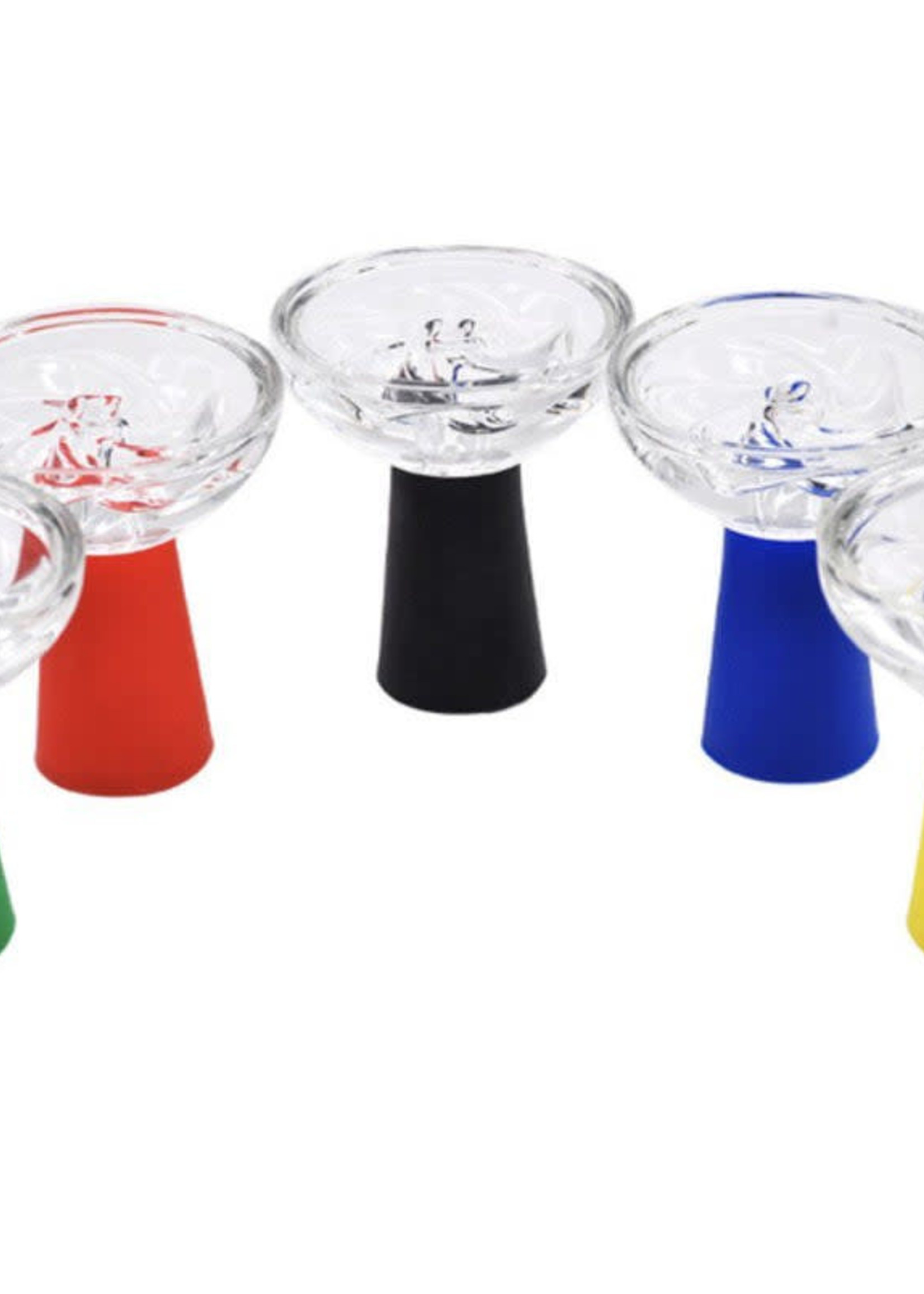 Zebra Glass Silicone Hookah Funnel Bowl