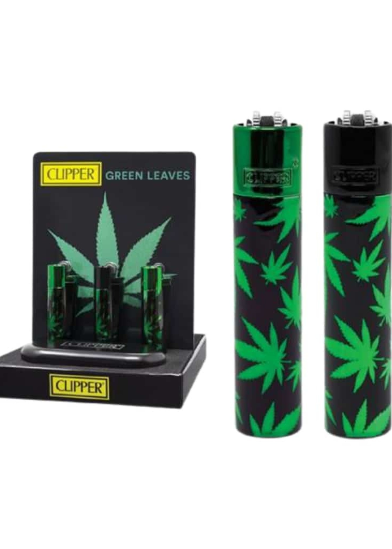 Clipper Clipper Lighters Green Leaves 12ct