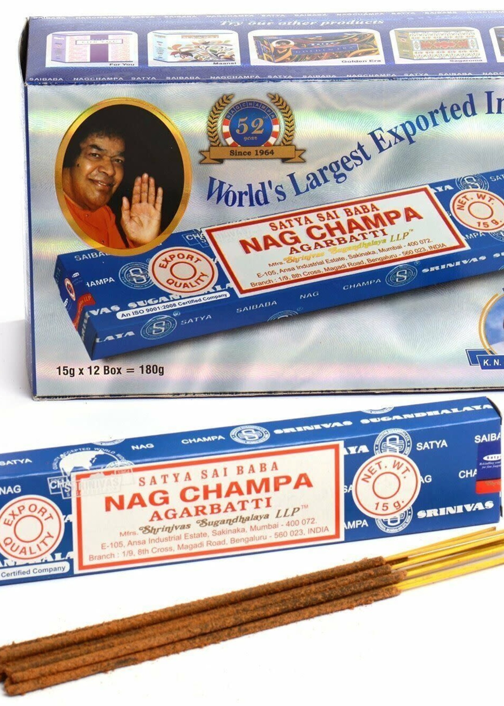 Satya Satya 15g Incense 12ct Nag Champa