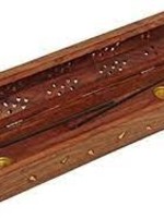 Satya Wood Coffin Lying Incense Box- 2 ct