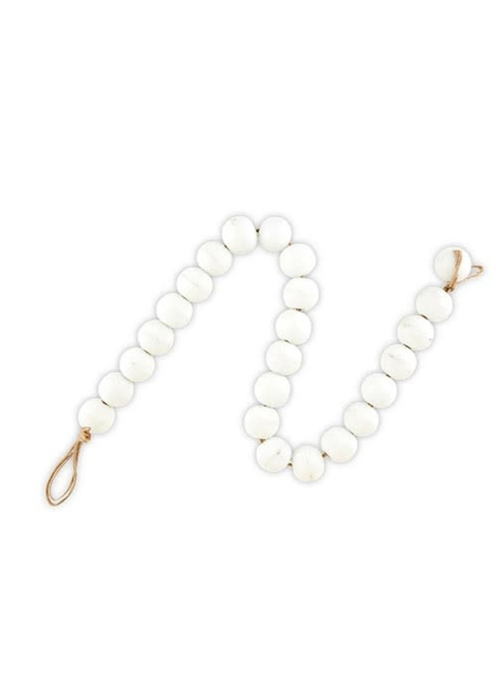 White Glass Decor Beads