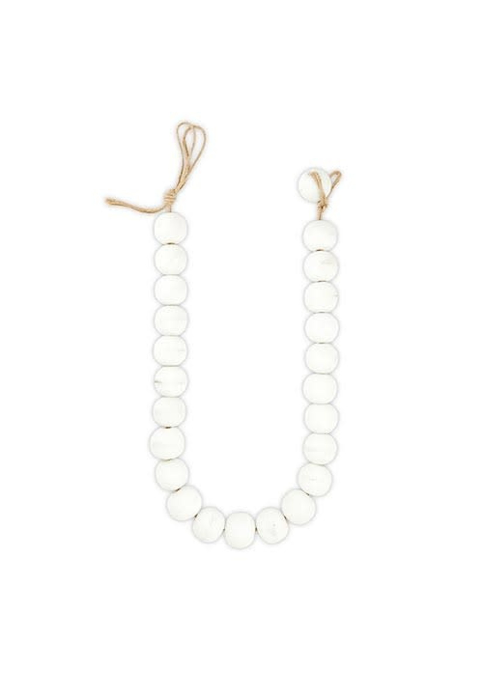 White Glass Decor Beads