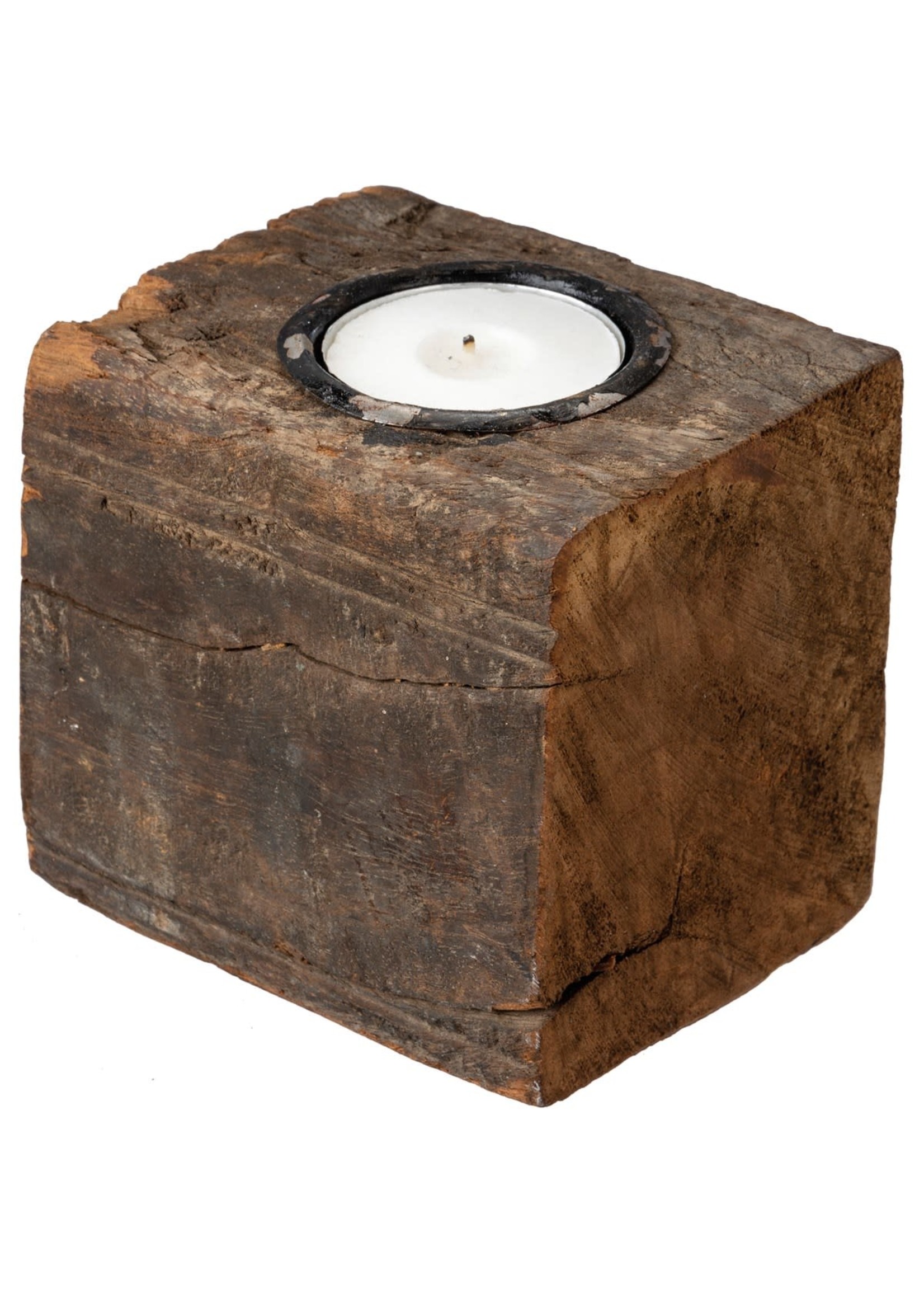 Candle Holder - Wood Block