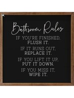 Bathroom Rules 8"x8"
