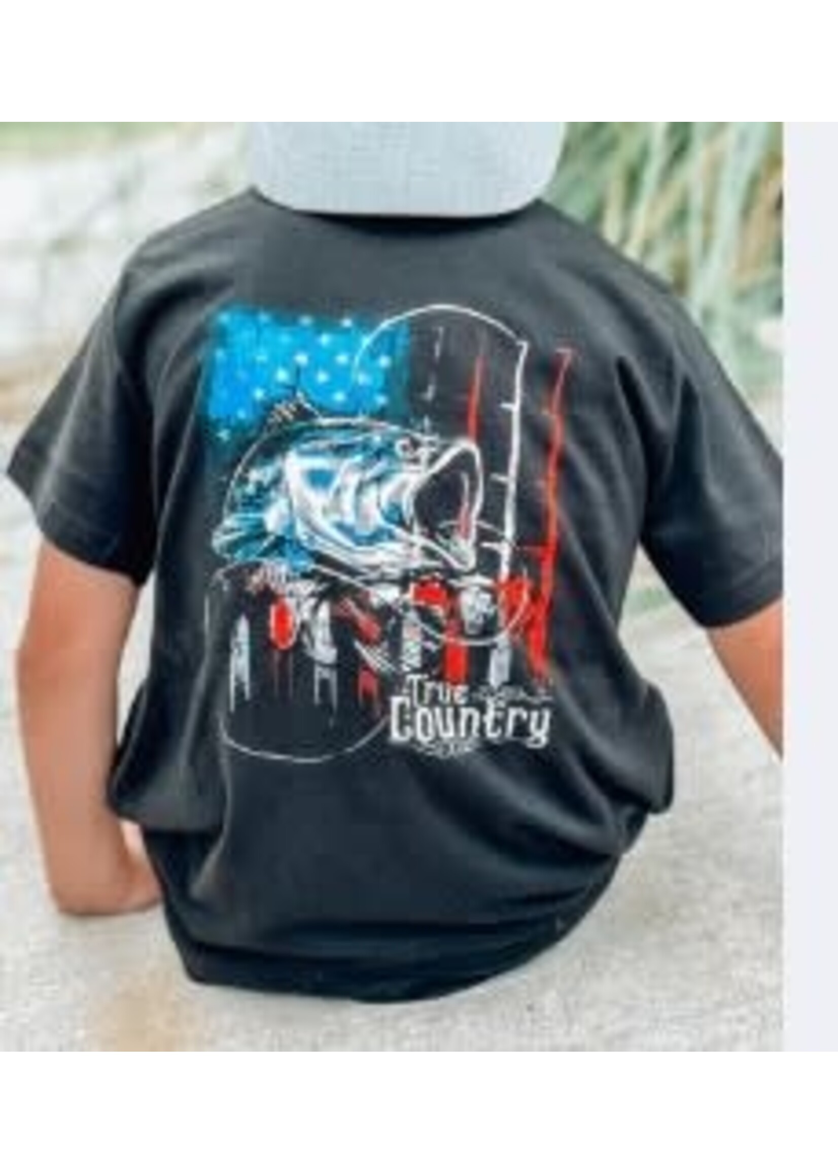 Southern Boy True Country Short Sleeve Bass Flag