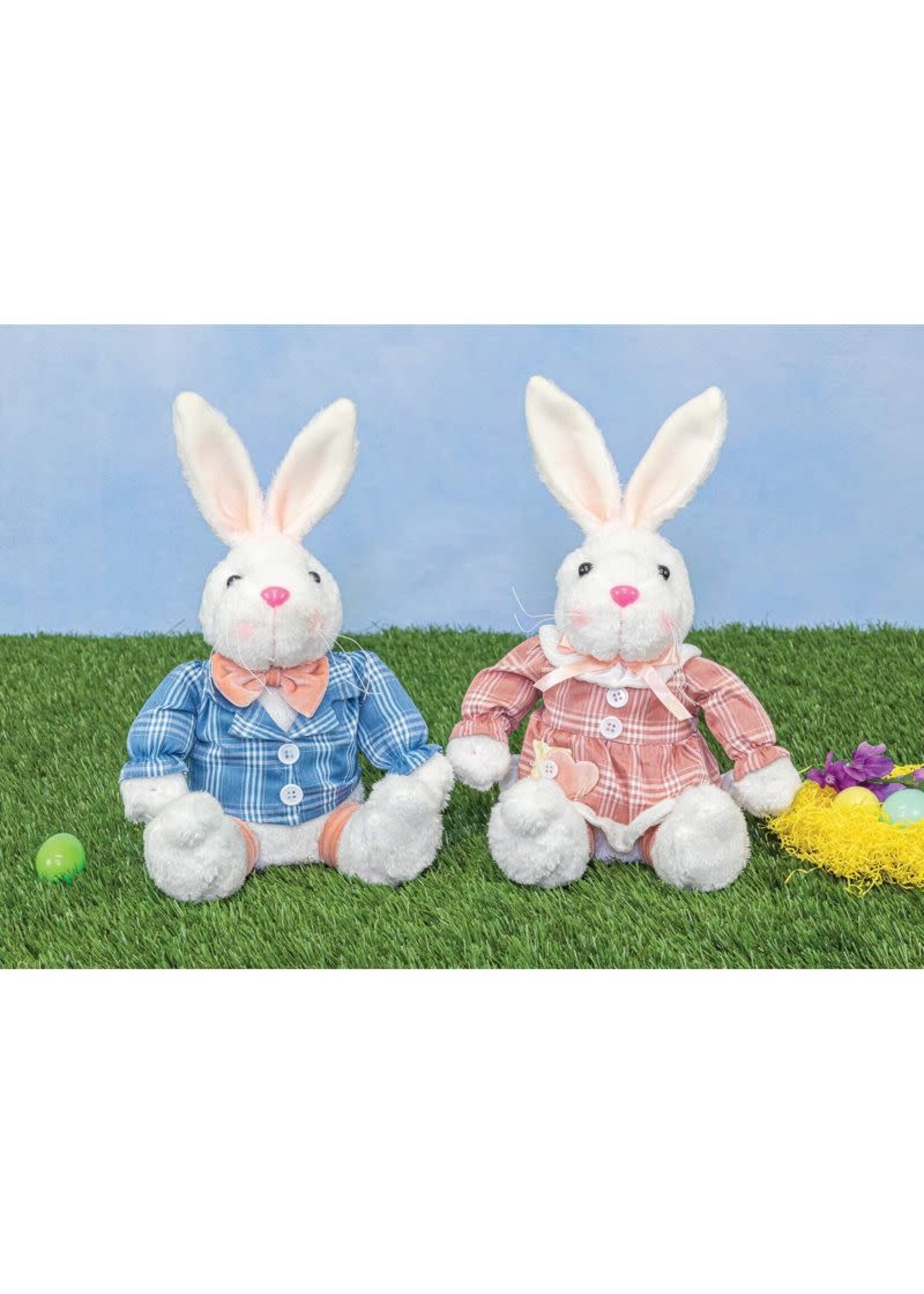 Hanna's Handiworks Plaid Thumpy Bunny Sitter