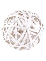White Rattan Ball Small