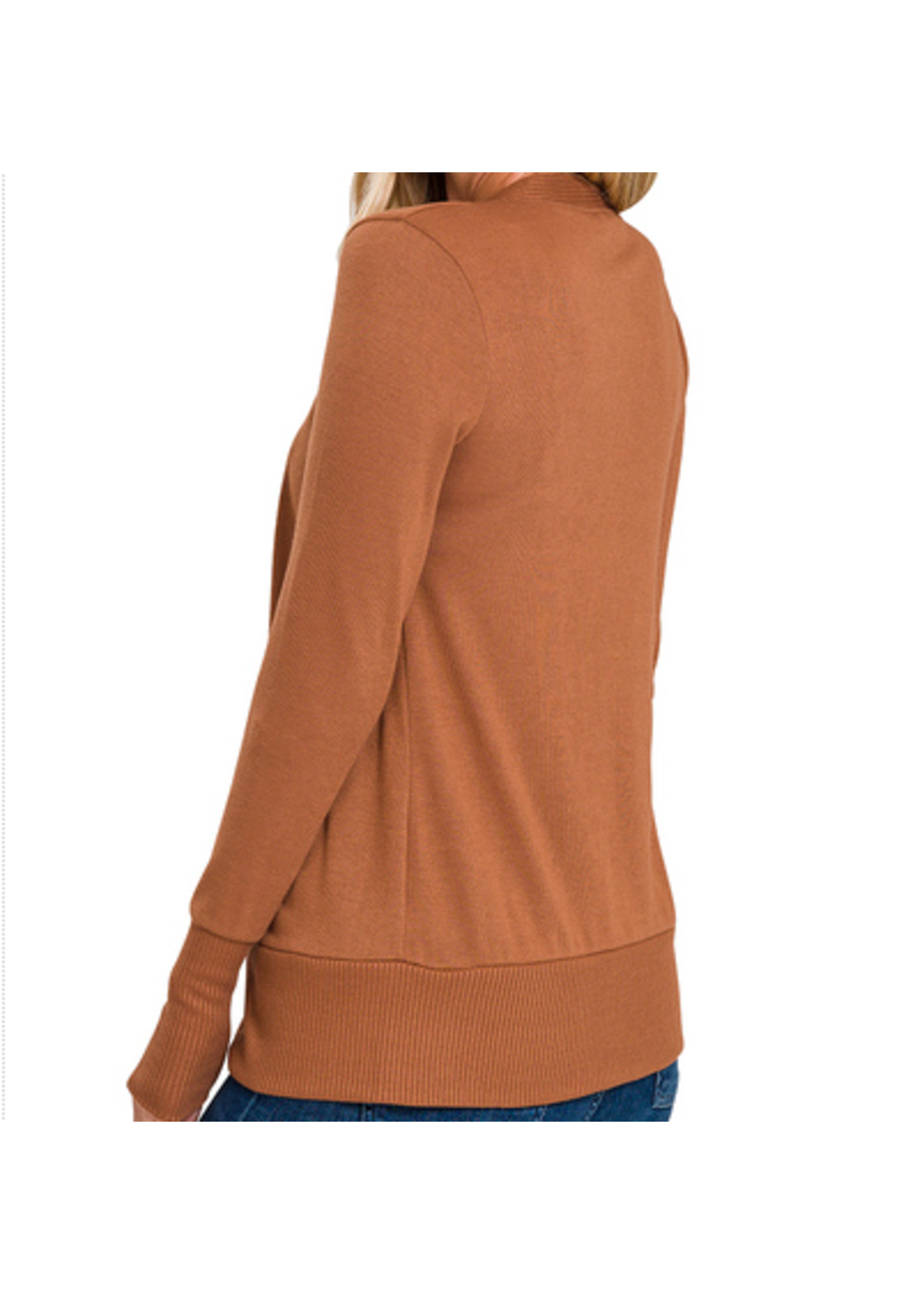 Zenana Snap Button Sweater Cardigan