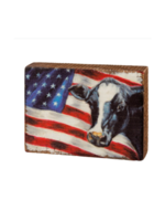 Block Sign - Flag Cow