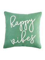 Green Happy Vibes Pillow