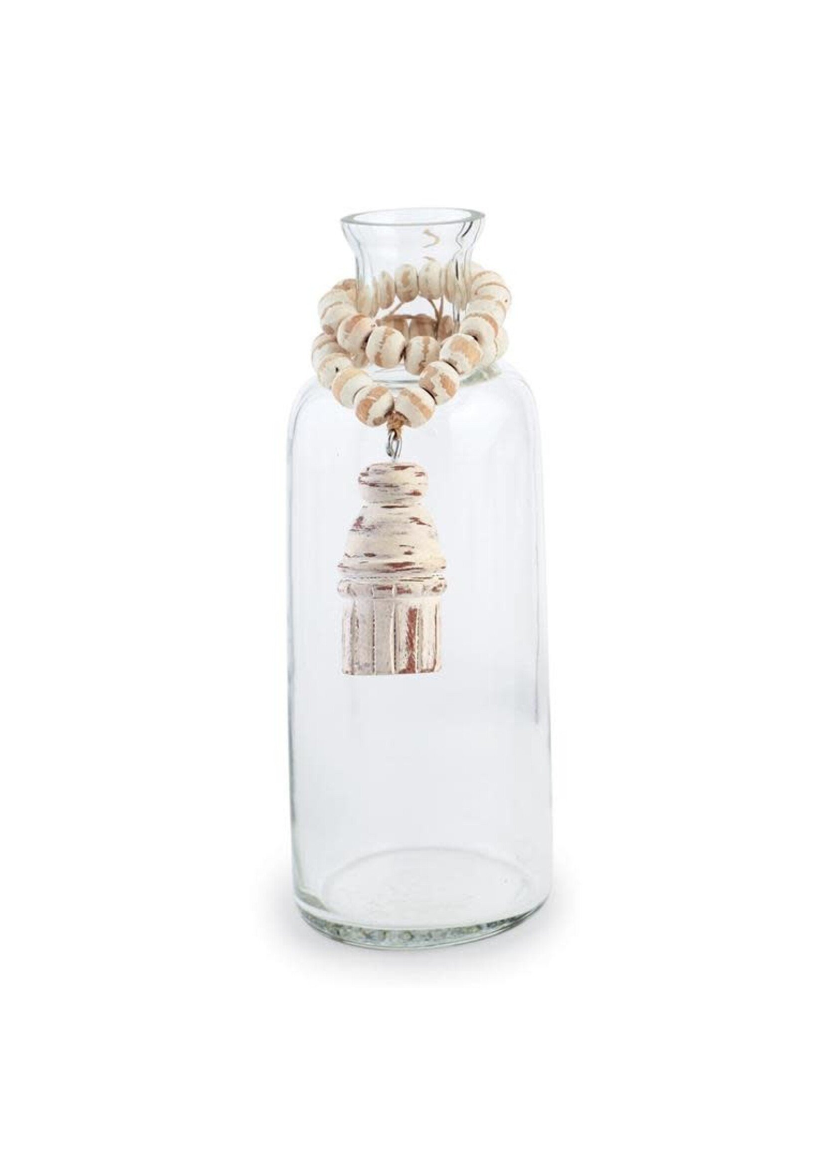 Tassel Bud Vase With Beads