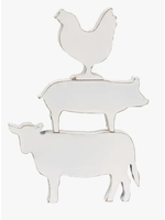 Shabby Chick Farm Animal Stacking Sitters 3/set