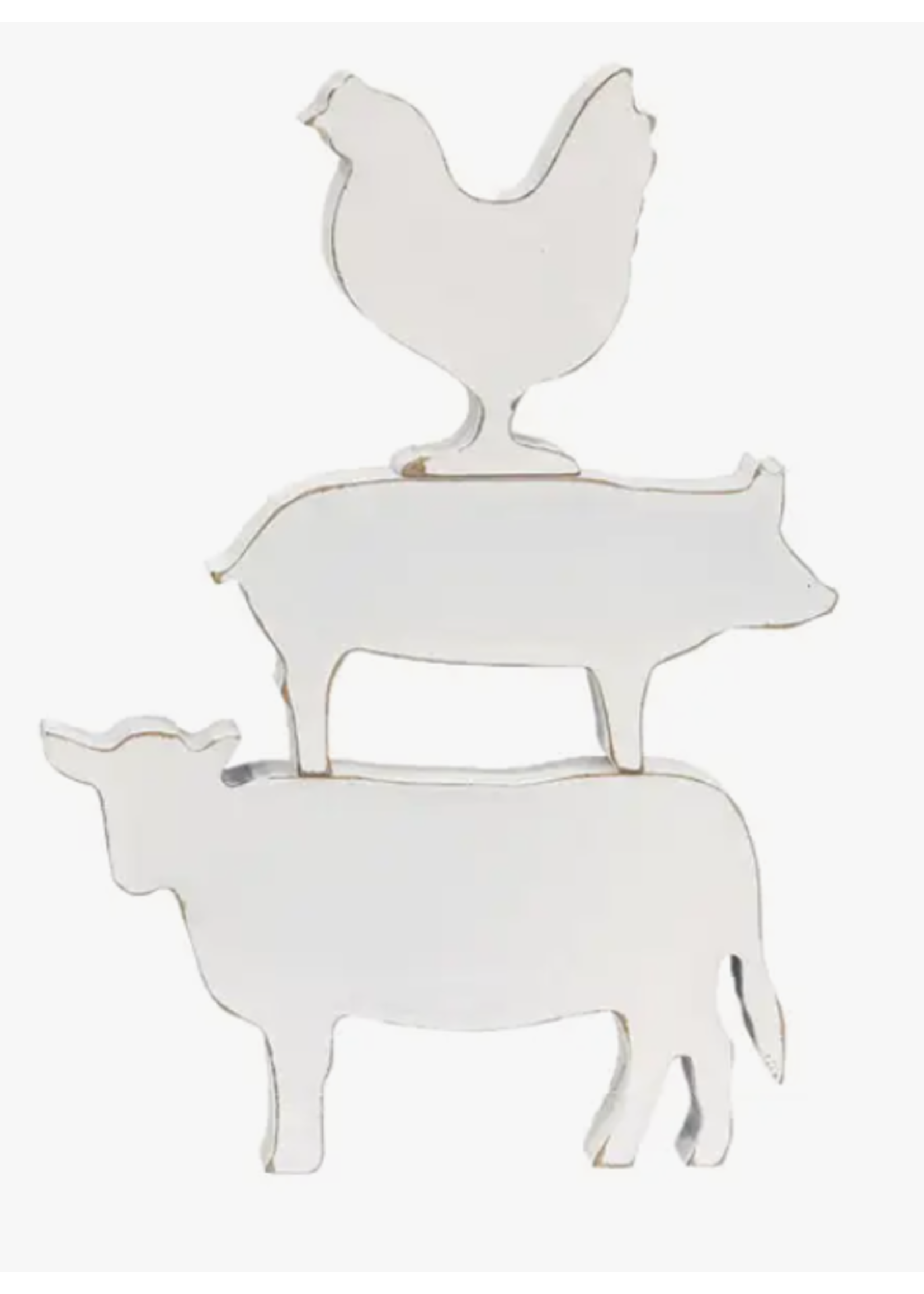 Shabby Chick Farm Animal Stacking Sitters 3/set