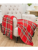 C&F Home Christmas Arlington Red Plaid Throw Blanket