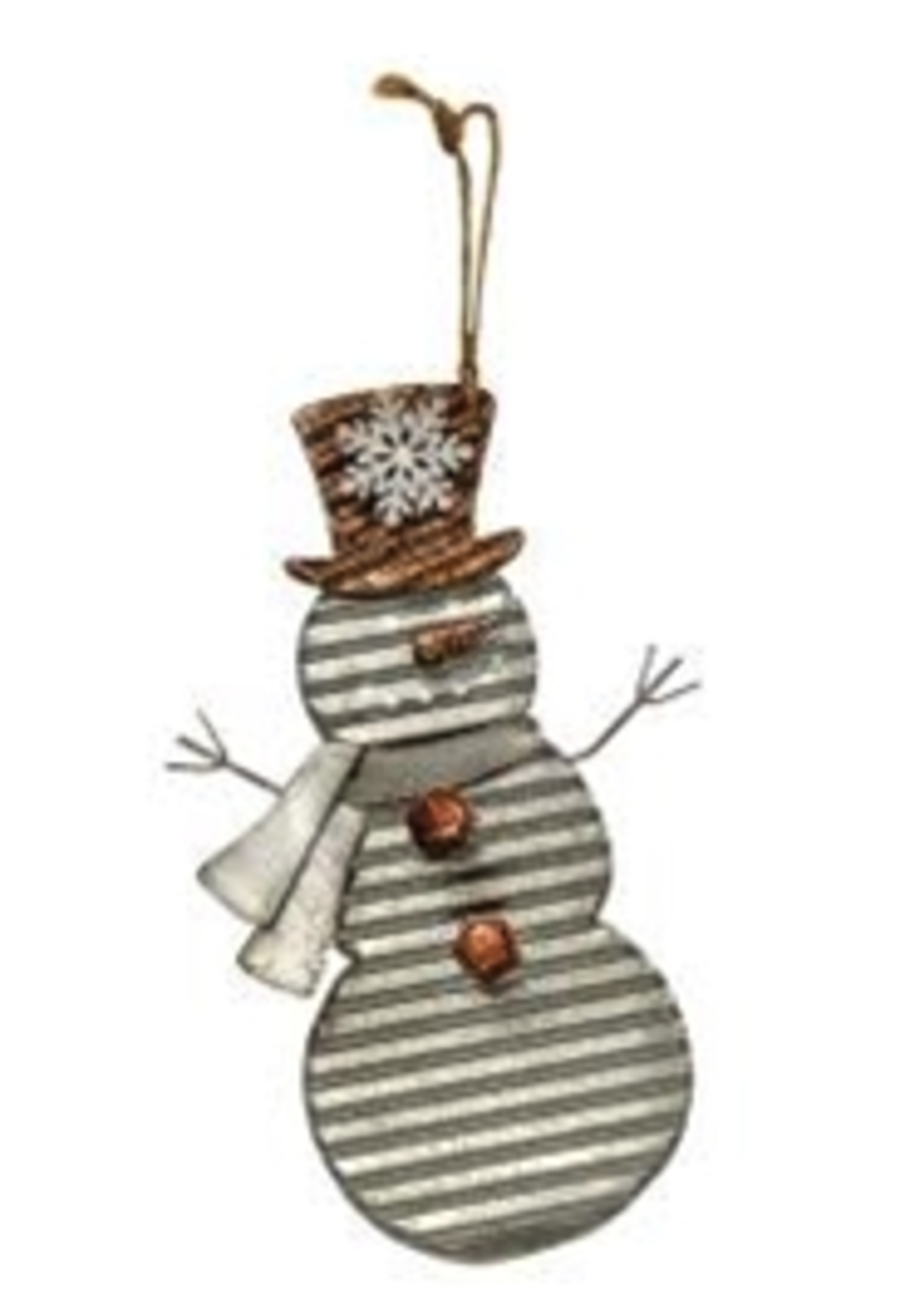 CWI Gifts Corrugated Jingle Snowman Orn