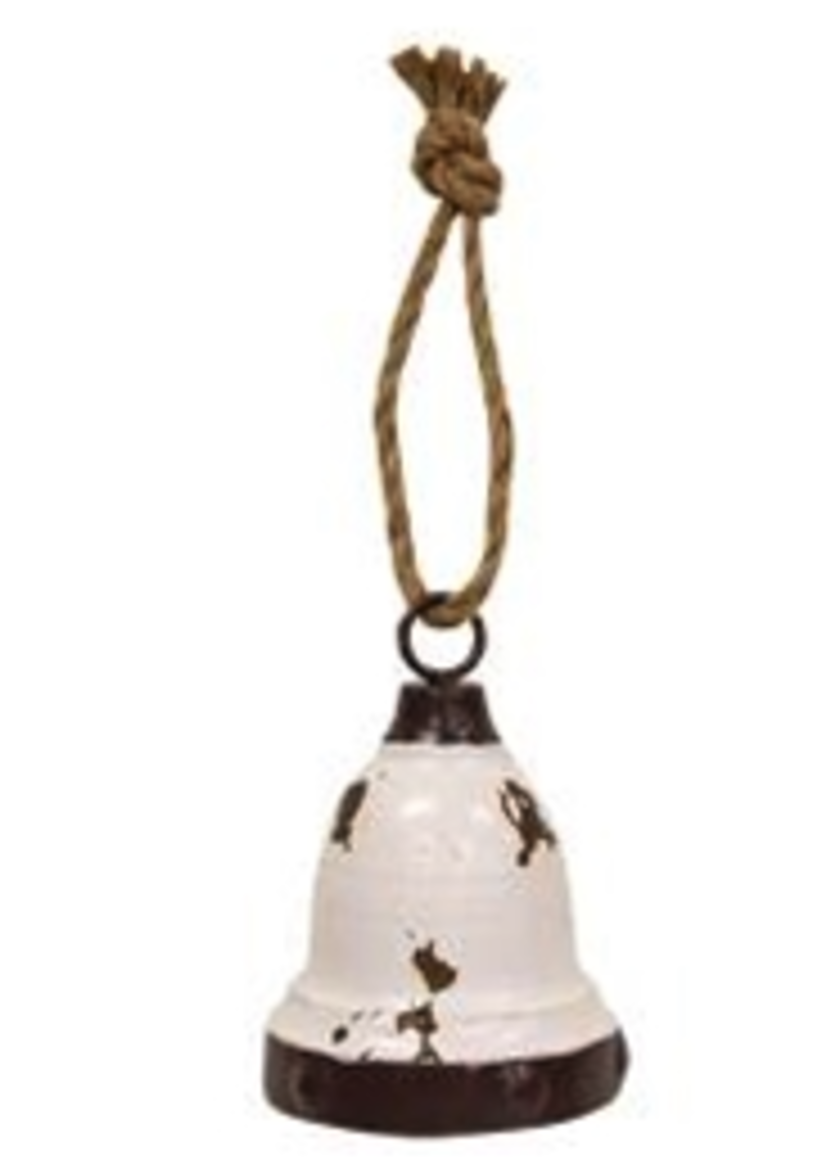 CWI Gifts Distressed White Bell Orn