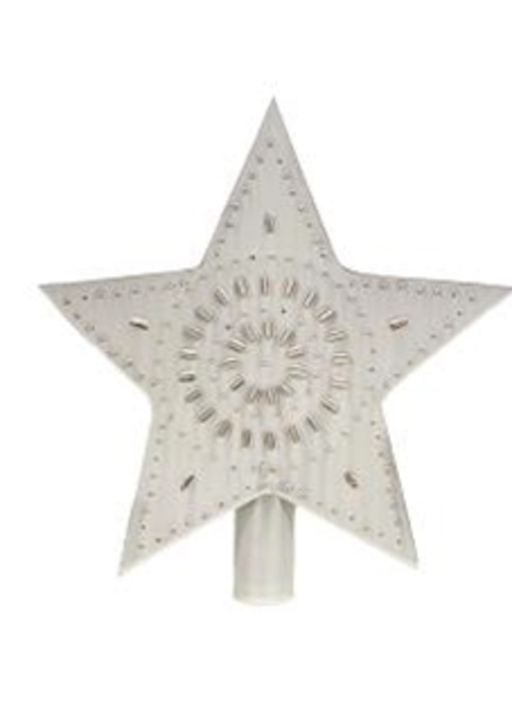 CWI Gifts Whitewashed Tree Topper 9"