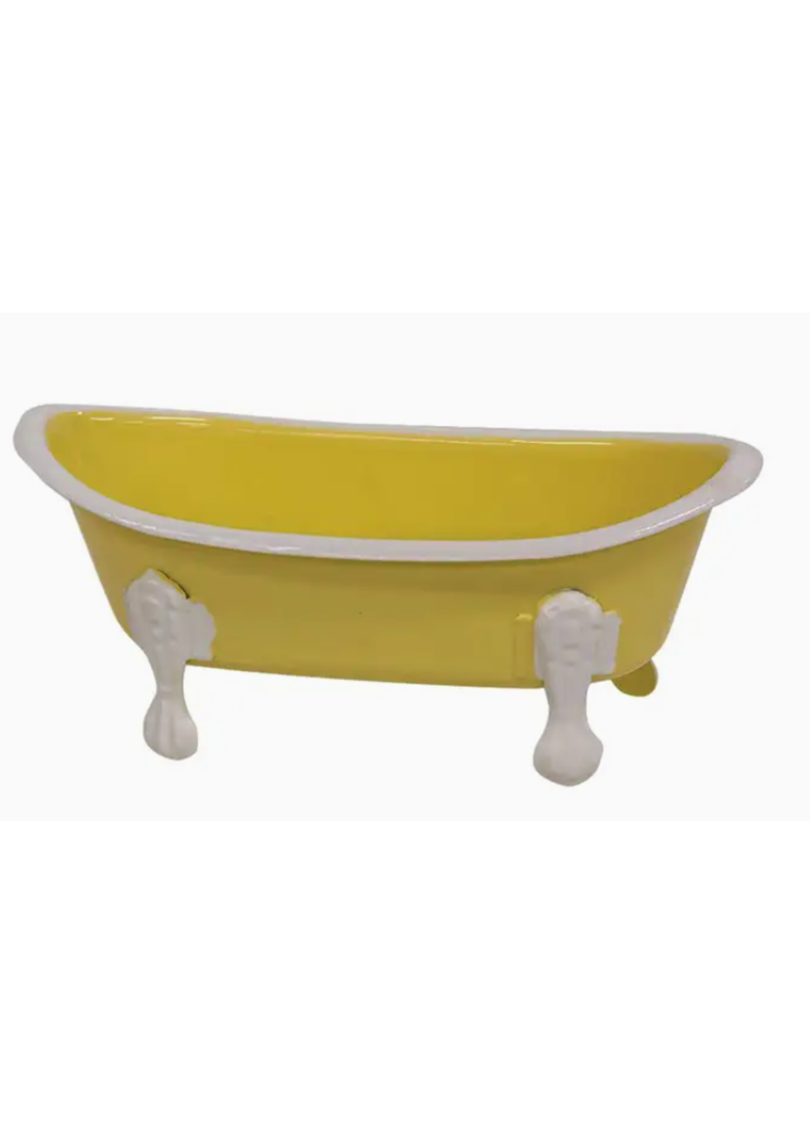 Yellow Iron Bathtub Soap Dish