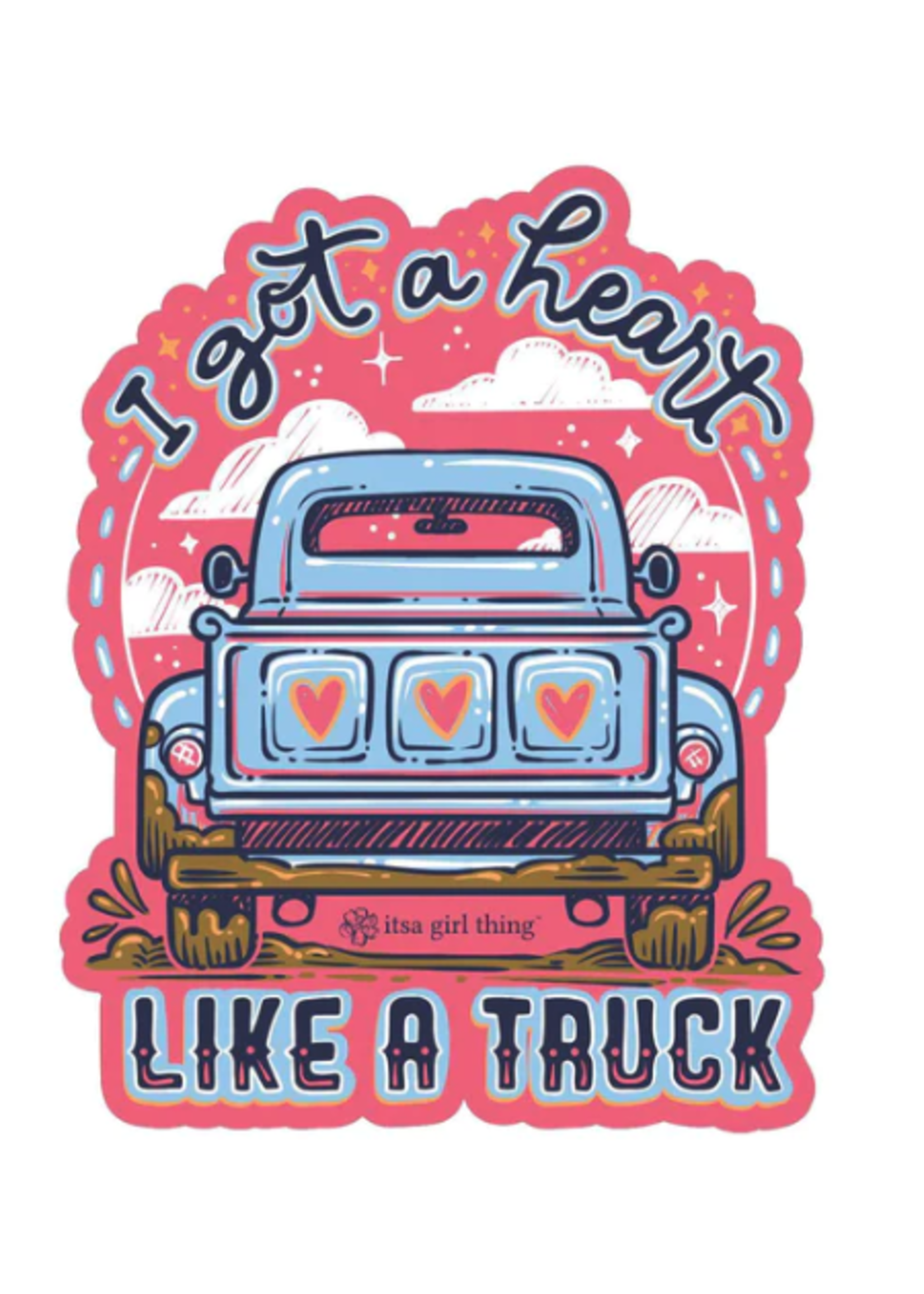 It's a Girl Thing Heart Like a Truck - Decal