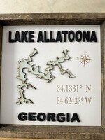 Pine Design Allatoona Lake Sign 12x12