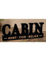 Cabin Hunt Fish Relax Word Décor