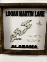 Pine Design Logan Martin Lake Sign 12x12