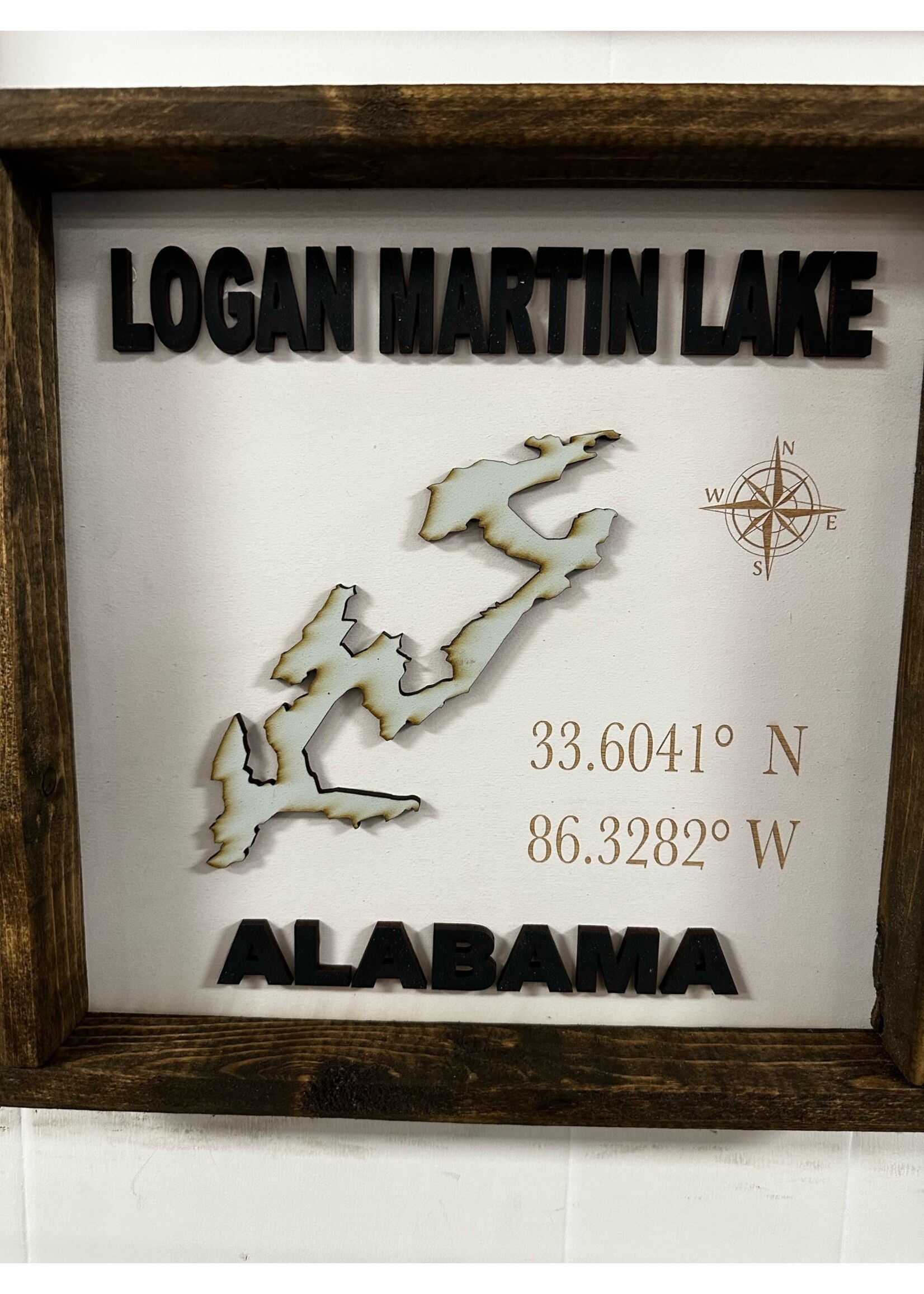 Pine Design Logan Martin Lake Sign 12x12