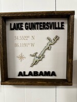 Pine Design Guntersville Lake Sign 12x12