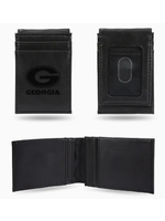 Rico Industries Front Pocket Wallet Laser Engraved GA Black