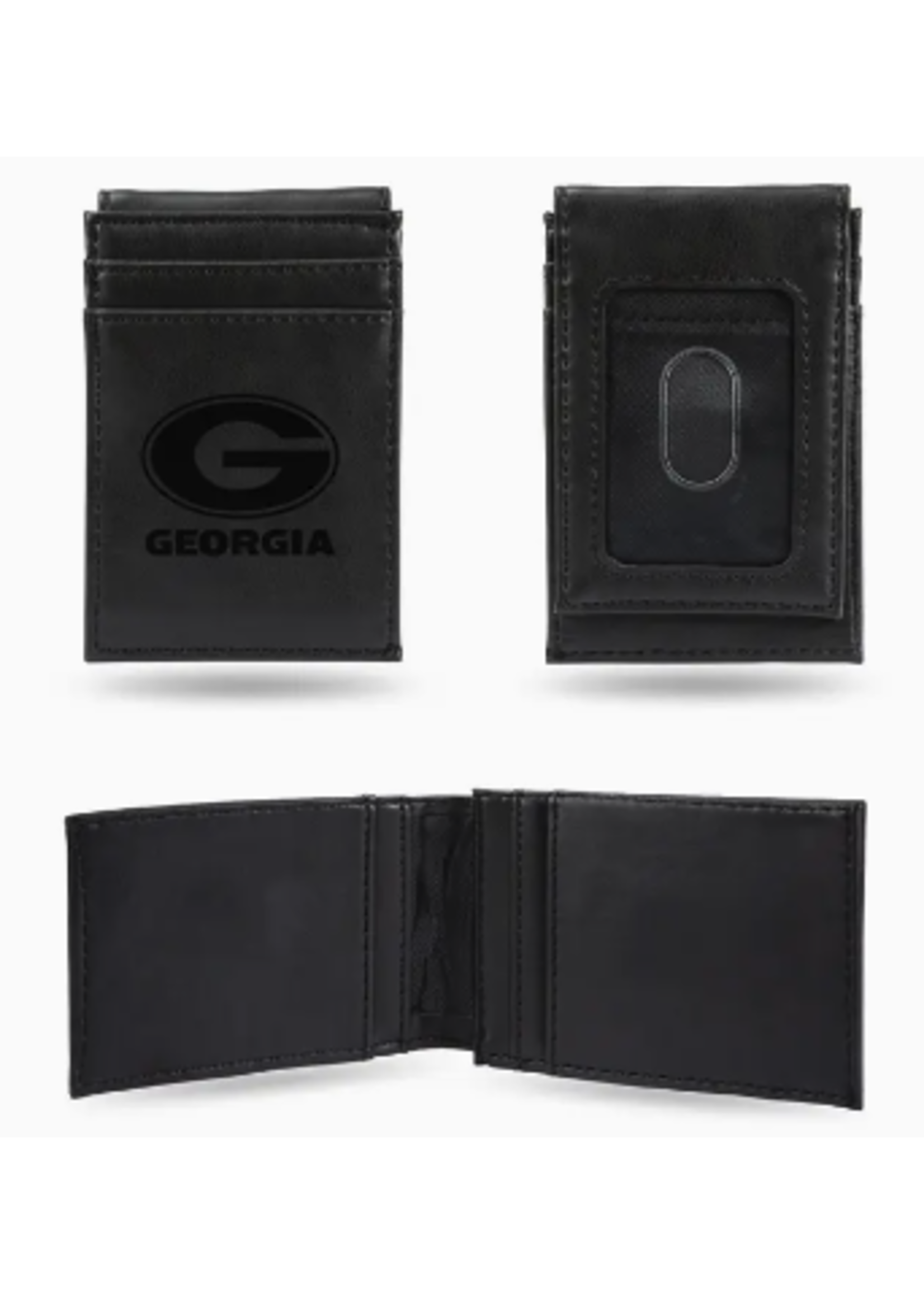 Rico Industries Front Pocket Wallet Laser Engraved GA Black