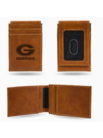 Rico Industries Front Pocket Wallet Laser Engraved GA Brown