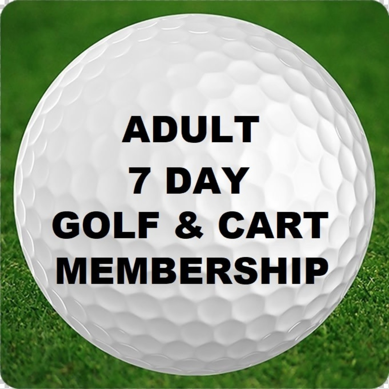 Adult Golf & 1/2 Power Cart Membership with - 7 day