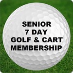 Senior Membership with 1/2 Power Cart - 7 day