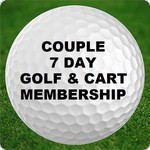 Adult Couple Golf and Power Cart Membership - 7 day